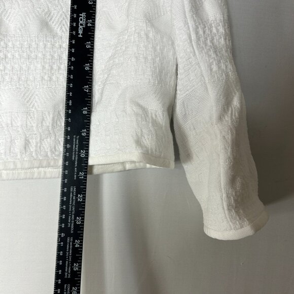 LAFAYETTE 148 LADIES BLAZER LARGE WHITE OPEN CAPSULE SUIT JACKET MINIMALIST - Picture 9 of 13